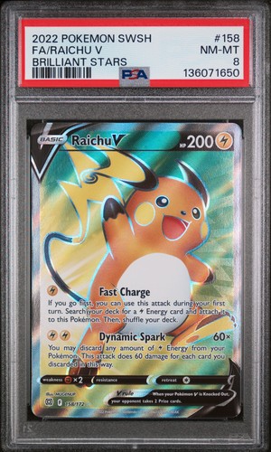 Raichu V graded PSA 8 for sale on eBay