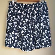 Simply Vera Floral Black White Classic Career Dress Skort Size S