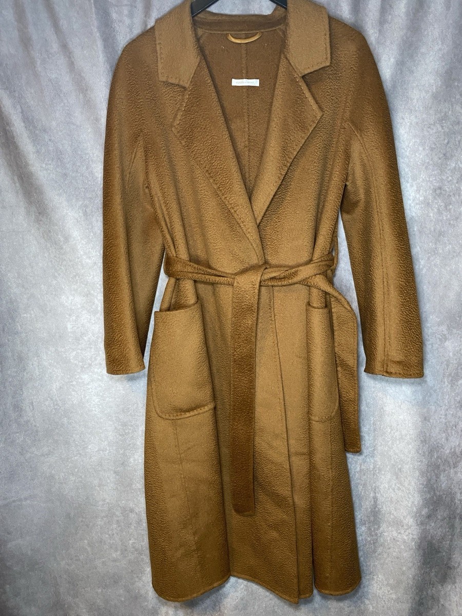 Cucito a Mano Max Mara Lilia Cashmere Belted Wrap Coat Midi Length