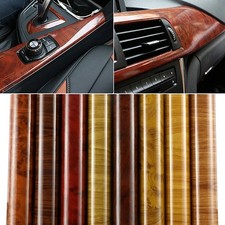 6M Glossy Wood Grain Vinyl Wrap Waterproof Adhesive Sticker Furniture