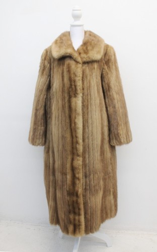 MINT CANADIAN PASTEL LIGHT BROWN MINK FUR COAT WOMEN WOMAN SIZE 14 XXLARGE