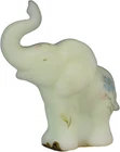 New ListingFenton Satin Custard Glass Elephant Figurine Hand Painted Floral Trunk Up 1970s