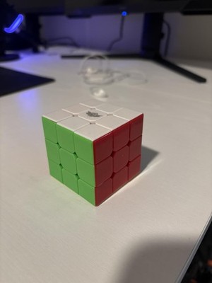 Shiny Stickerless 3x3 Mirror Speed Cube - Ultimate Performance Puzzle with Stand