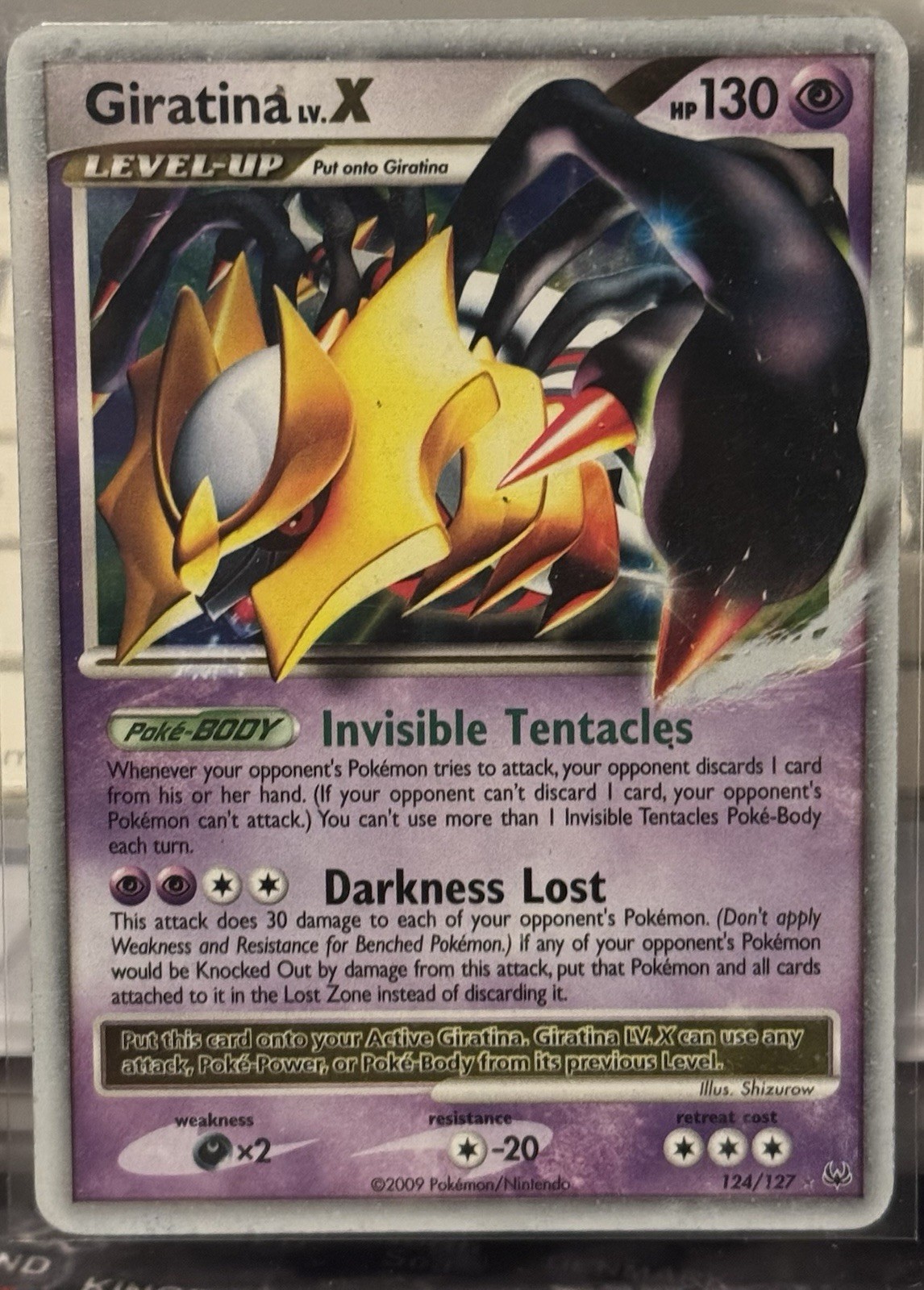 Pokemon Giratina LV.X Holo Rare Card 124/127 2009 Platinum MP Holo