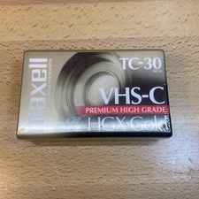 NEW Maxell Camcorder Video Cassettes 1 VHS-C Tape TC-30 HGX-Gold FREE SHIPPING