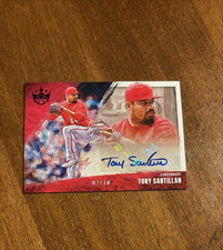 Tony Santillan 2022 Diamond Kings Purple Rookie Auto Cincinnati Reds /10 RC
