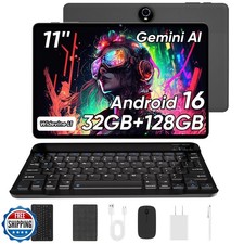 11 Inch Tablet with Keyboard, Android 16 Tablets, 32GB 128GB, 1TB