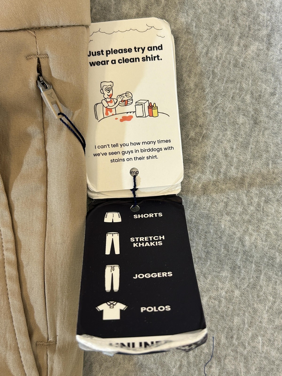 Birddogs Pants Mens 36x32 Khaki Tan Stretch Chino Performance Casual Golf