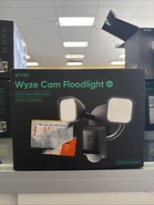 WYZE Wired Outdoor Wi-Fi Floodlight v2 Home Security Camera with 2K Video Black