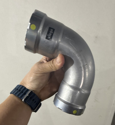 Viega Metal 90 Degree Elbow Pipe Fitting Adapter Connector - 2inch