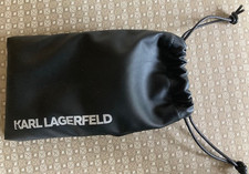 Karl Lagerfeld Eyeglass / Sunglass Black Pouch Case w/Drawstring Secure Lining