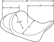 DRAG SPECIALTIES SEATS Low Profile Solo Fits Seat For FL 2008-2023, Part