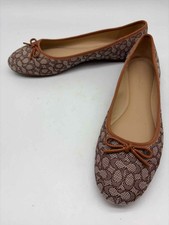 Pre-Owned Coach Tan Size 8.5 Ballet Flats