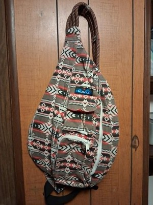 Kavu Rope Sling Bag, Adjustable Straps, Southwest, Aztec Print, Very Nice