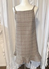 Ganni Check Wool blend Mini Dress Euro 36/6 US