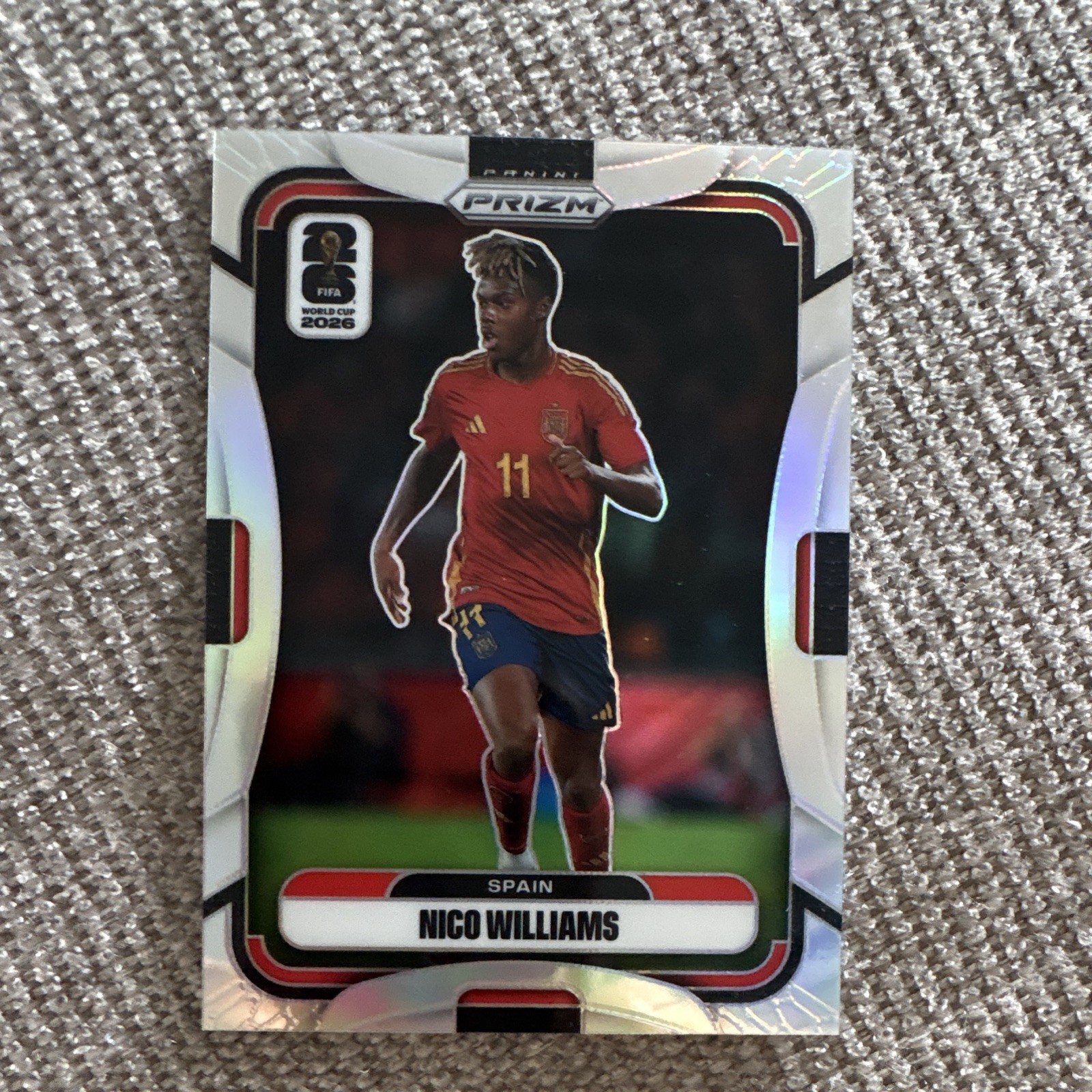 Panini Prizm FIFA World Cup 2026 Nico Williams #78 Silver Prizm Spain