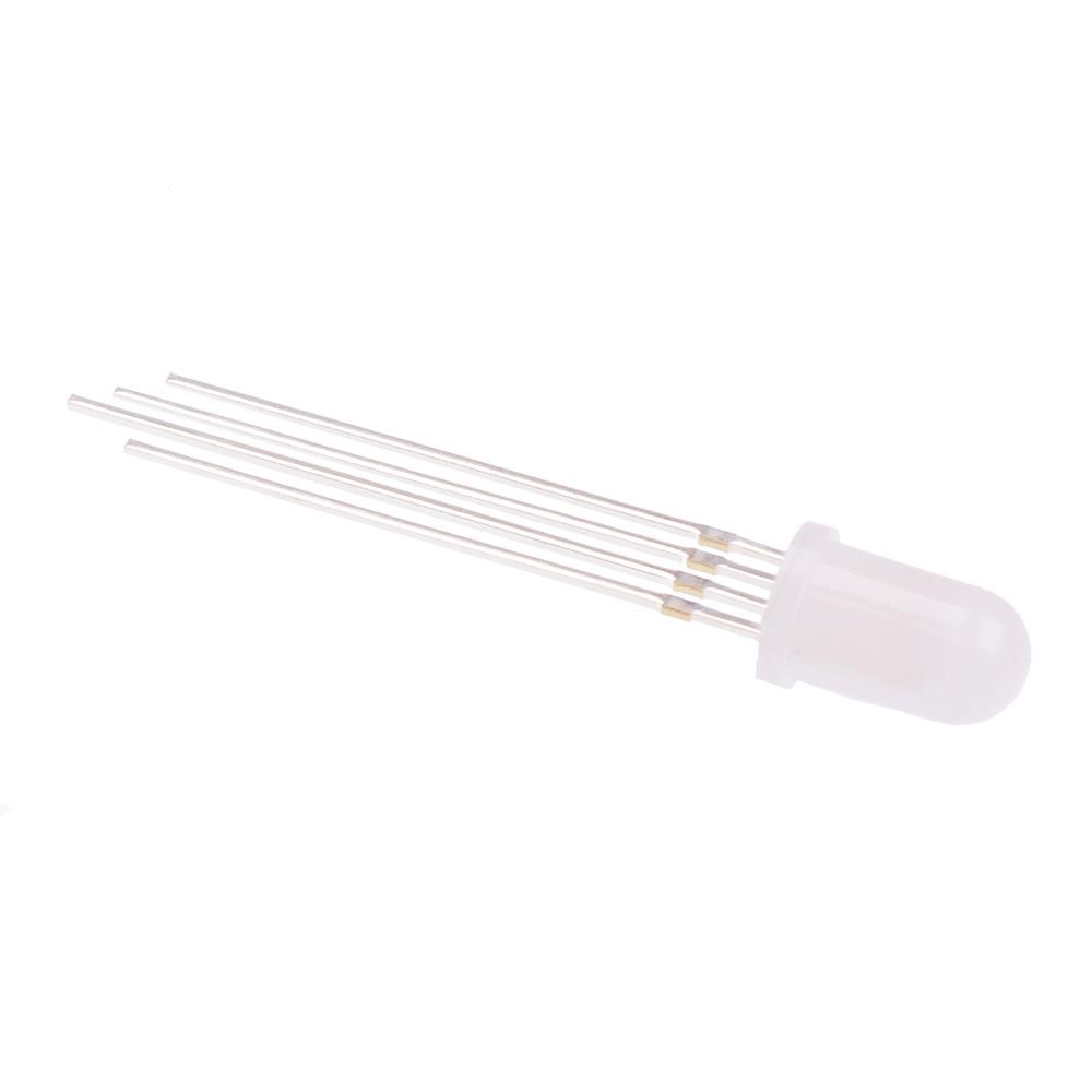 50 x RGB 5mm White Diffused LED Common Cathode 25°