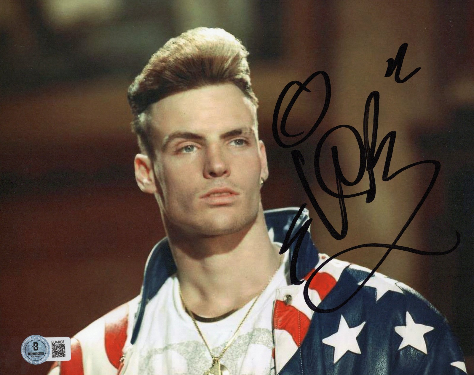 RAPPER VANILLA ICE SIGNED 8x10 PHOTO ICE ICE BABY ICON TMNT 2 BAS BECKETT COA 