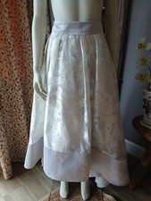 COAST DIPPED HEM EVENING SKIRT SILVER GREY LAYERS UK 14