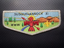 OA SUSQUEHANNOCK Lodge 11 XI Silver Border Fl...