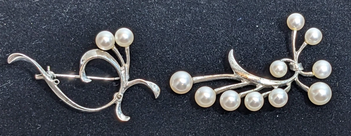 MIKIMOTO シルバー　ブロッチ Mikimoto Pearl Sterling Silver Fine Brooches & Pins for sale | eBay