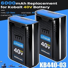 2 PACK For Kobalt 40v MAX 6.0 Ah Extended Run Li-Ion Battery KB440-03 KB540-06