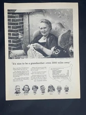 Magazine Ad* - 1956 - AT&T / Bell System - It's Nice to be a grandmother