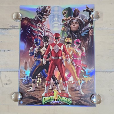 Mighty Morphin Power Rangers Rainbow Foil Variant 18''x24'' 3/75 LE Carlos Dattoli
