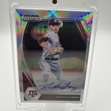 2021 Panini Prizm Draft Picks Dustin Saenz Base Autographs Silver Prizm