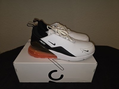 Nike Air Max 270 Premium Leather Summit White/Anthracite/Laser Orange SIZE 14