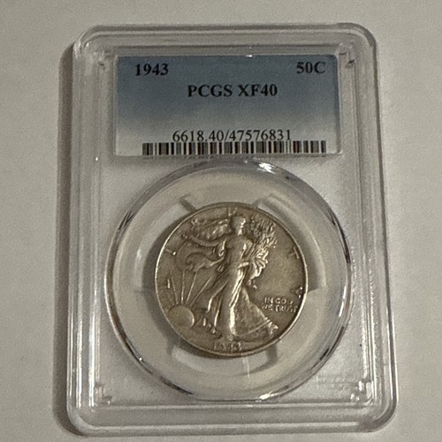 1943 50C WALKING LIBERTY PCGS XF-40 - Picture 1 of 4