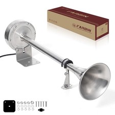 Boat Horn 12V Stainless Steel Single Trumpet Boat Horn Waterproof Horn for Sh...
