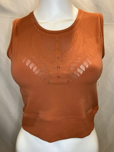 NWT ATHLETA UJJAYI  L/XL CROP TANK NEW LARGE ETRUSCAN RED - Picture 1 of 6