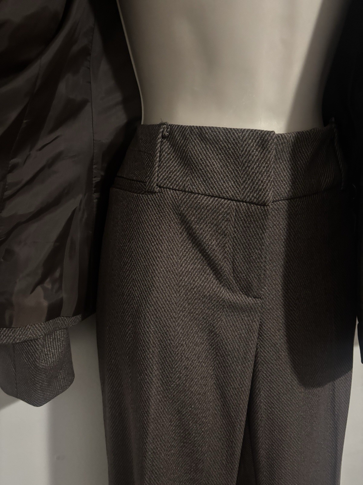 NWT Brand New Ny&co Size 10 Women Two Piece Suit Bootcut Brown Jacket Pants