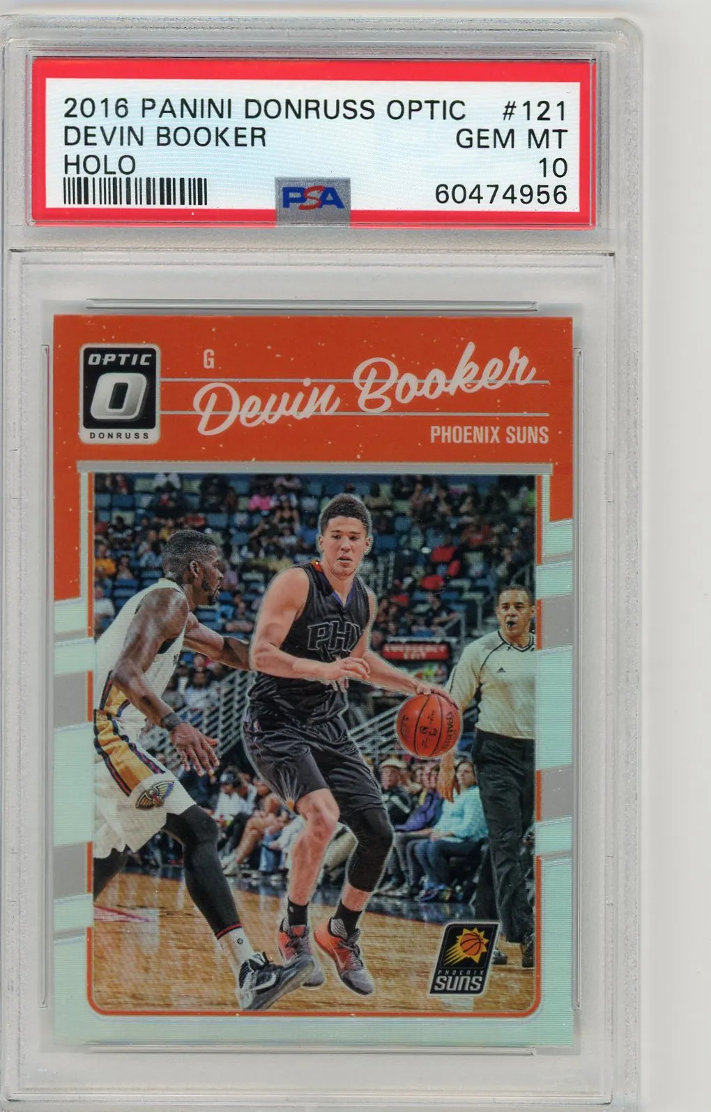 Devin Booker 2016-17 Panini Donruss Optic Holor Prizm PSA 10 Gem Mint #121