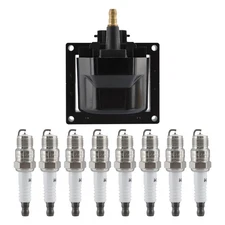 1x Ignition Coil & 8x Iridium Spark Plug Kit for GMC C1500 K2500 Yukon Cadillac