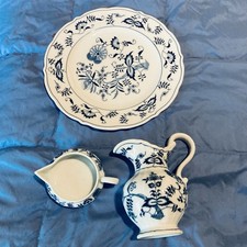 Blue Danube Japan BLUE ONION Creamer, Saucer,...
