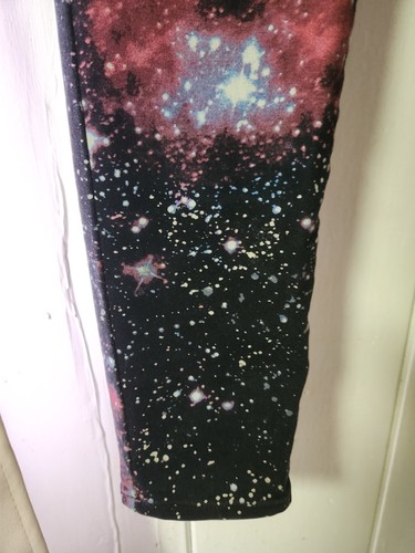 Preowned Womens Size 7 Skinny Jeans Hot Topic Blackheart Galaxy Print Stretch - Picture 6 of 16