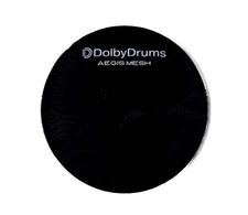 Dolby Drums 8” 3 Ply Aegis Black Large Logo Mesh DrumHead for Roland Alesis Pa