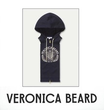 VERONICA BEARD Dickey Jacket Insert Women Navy Blue LOGO Hoodie WAZEN NWT