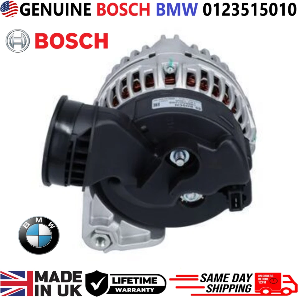 Alternador BOSCH 1996-1999 BMW SERIE 5 7 8 E31 E38 E39, 0123515010 GENUINO Foto 2 de 4