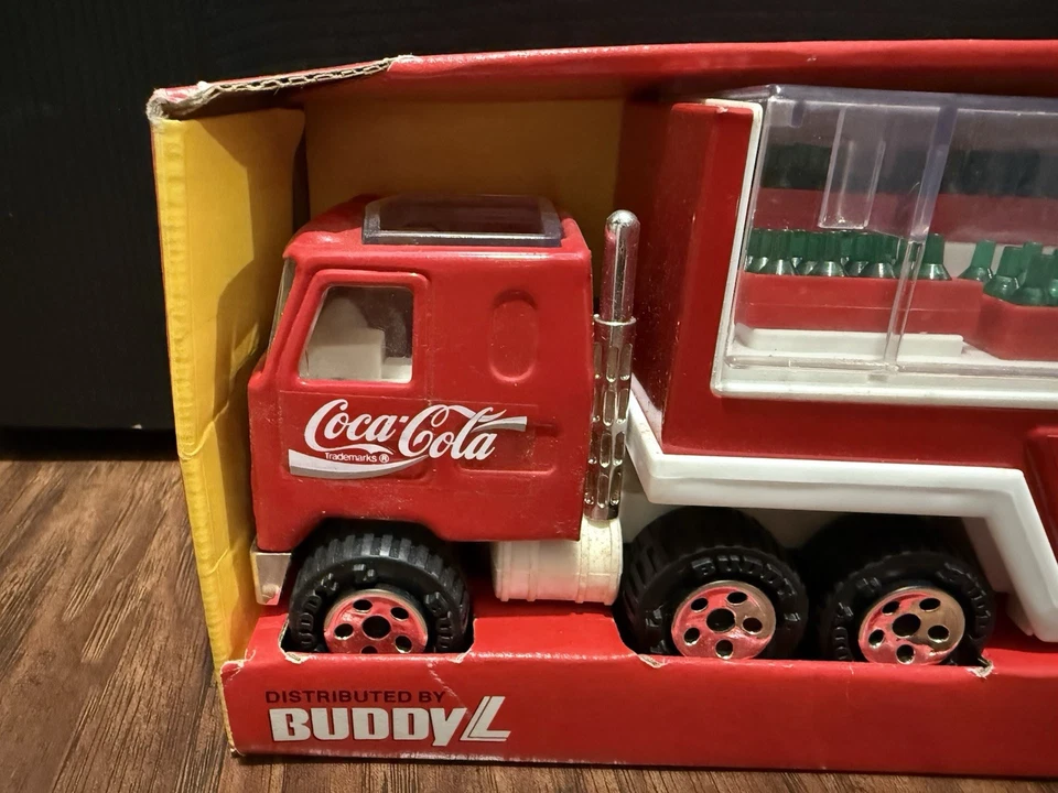 Camión y remolque Buddy-L Coca-Cola 1989 vintage nuevo en caja Foto 3 de 4