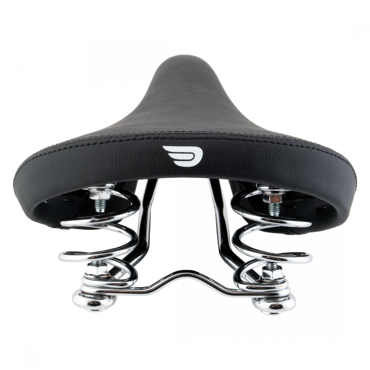 Pure Cycles City Classic Saddle with Coil Spring & Steel Rails - Durable PVC