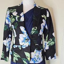 Banana Republic Black Floral Blazer