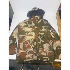 Vintage Cabelas Camo Thinsulate Hooded Hunting Parka Jacket Made in USA Large