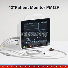 12" Patient Monitor ICU CCU ECG NIBP RESP TEMP SPO2 PR Vital Sign for Hospital