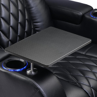 Weilianda Home Theater Seating Series Swivel Tray Table Couch Carbon Fiber