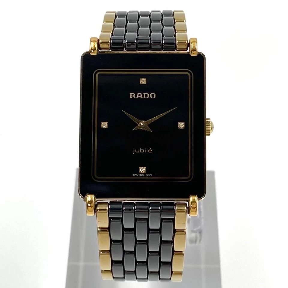 Rado Jubile 204.0356.3 4 件钻石陶瓷黑金 25 毫米近乎完好正品 — 第 4/4 张图片