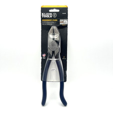 Klein Tools USA Ironworker Side Cutter High Leverage Pliers D213-9ST, Blue Grip