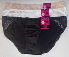 Maidenform Pure Comfort Bikini Panty 3 Pairs 2XL/9 DMECBK
